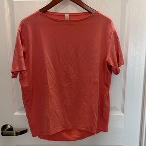 Lululemon Athletica Red Short Sleeve Top